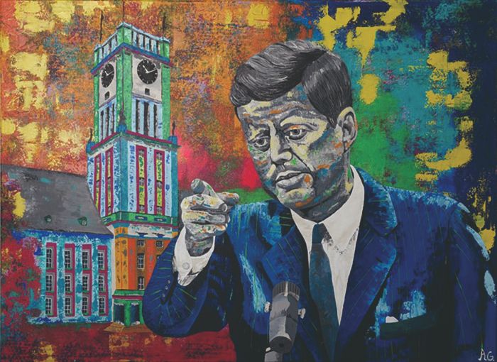 J.F. Kennedy (110 x 150 x 4 cm - Acryl auf Leinwand - signiert) Jahr: 2020 Auflage: 1 Preis: 4.500€