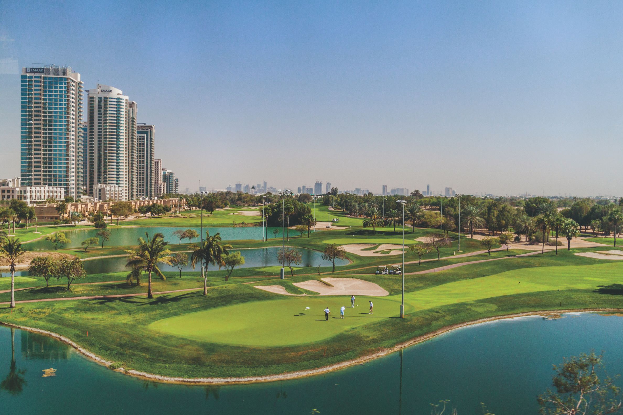 Der Emirates Golf Club ist der erste Gras-Golfplatz im Nahen Osten.